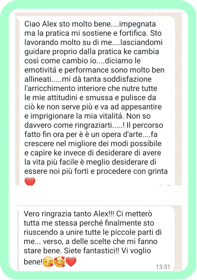 Testimonianze su Corsi di Alex Recchia